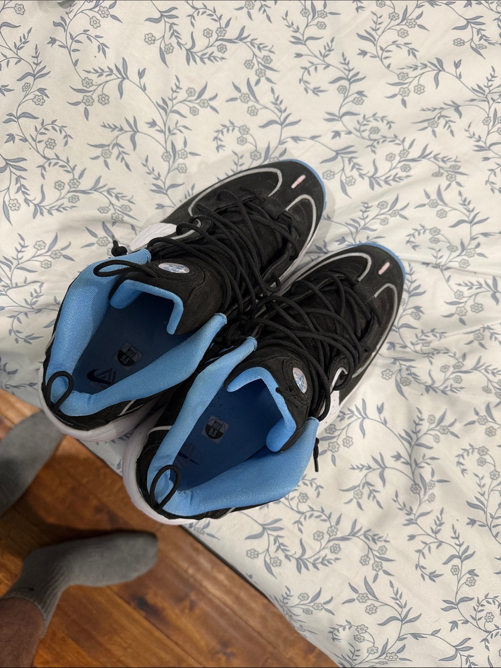 Nike Black & Light Blue High-Top Sneaker - Picture 2 of 5